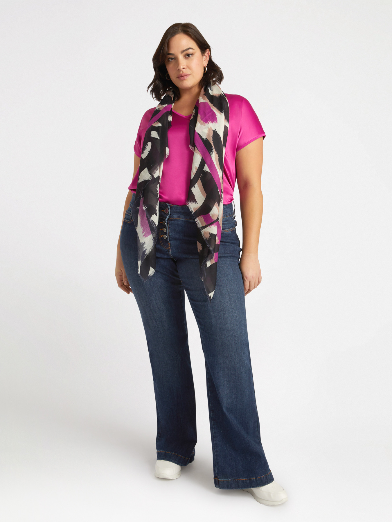 T-shirt in raso e jersey image number 3