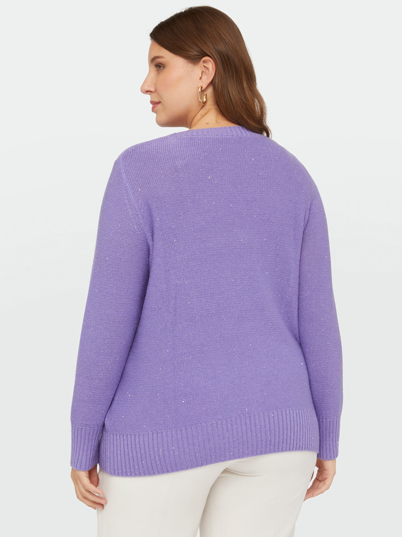 Pull avec losanges et micro-paillettes image number 1