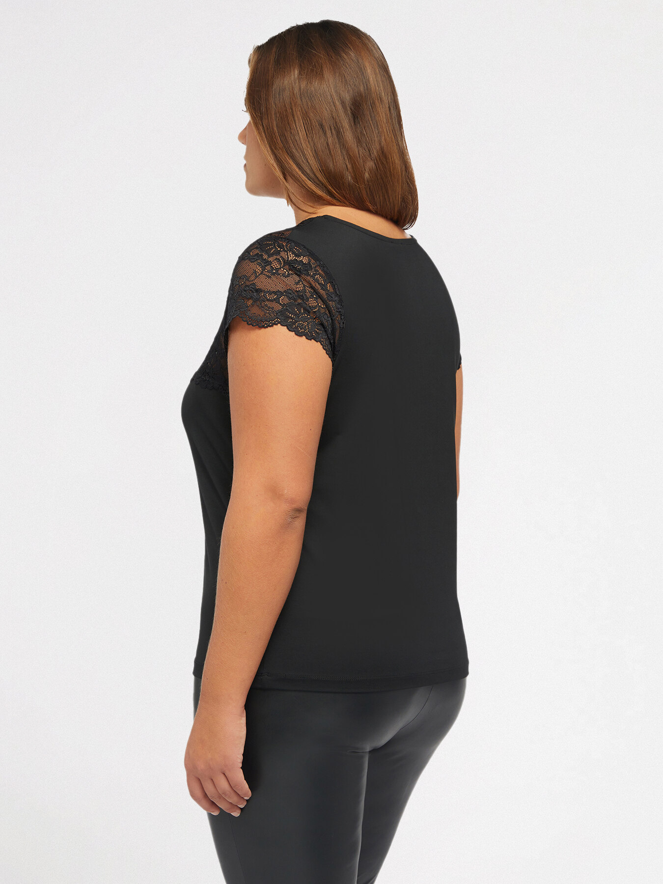 T-shirt with lace image number 1