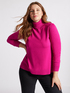 Pull col roul&eacute; en viscose confort image number 2