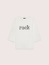 T-Shirt aus Baumwolle mit Schriftzug aus Spitze image number 4