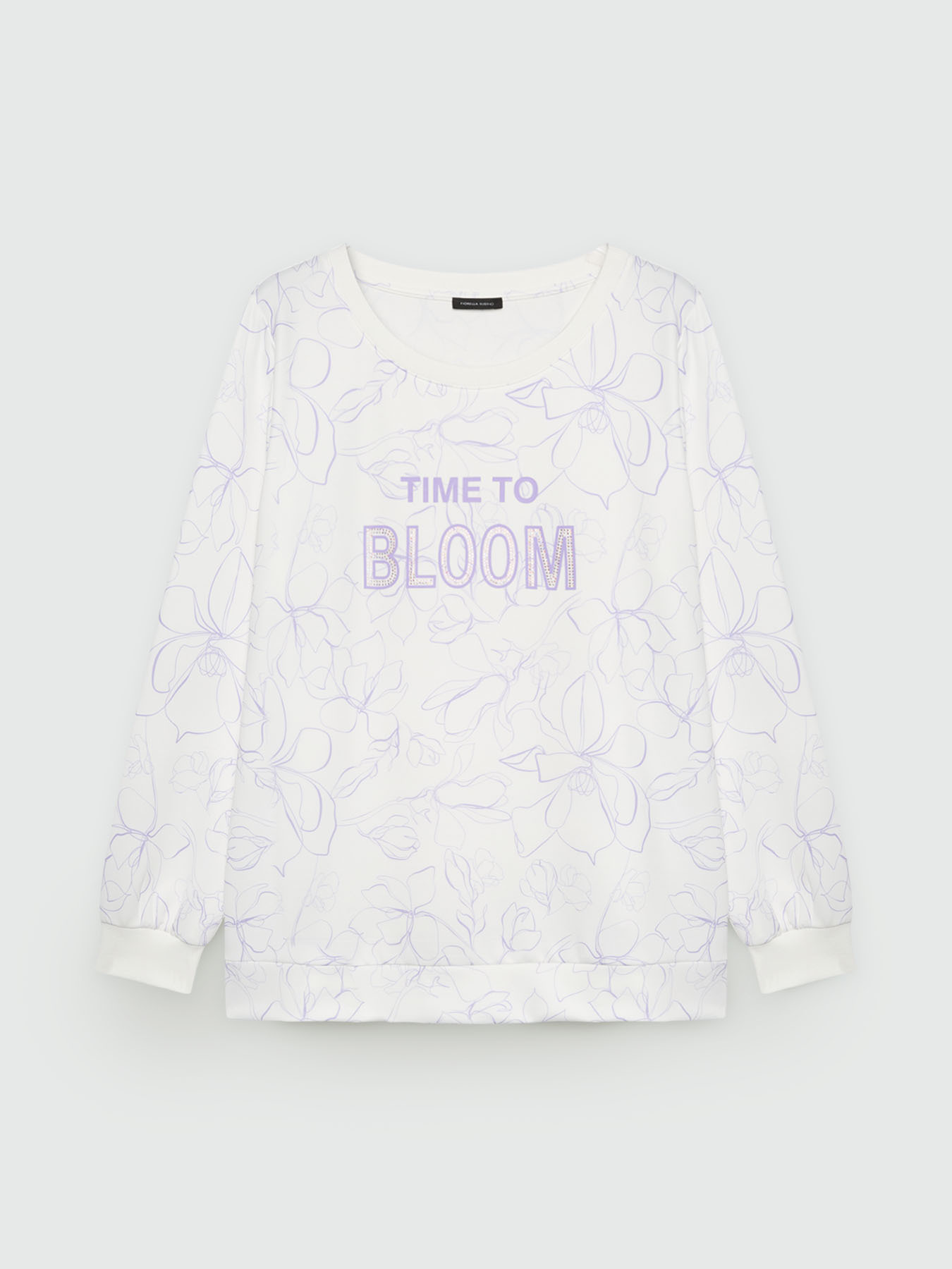 Sudadera de flores con texto image number 4