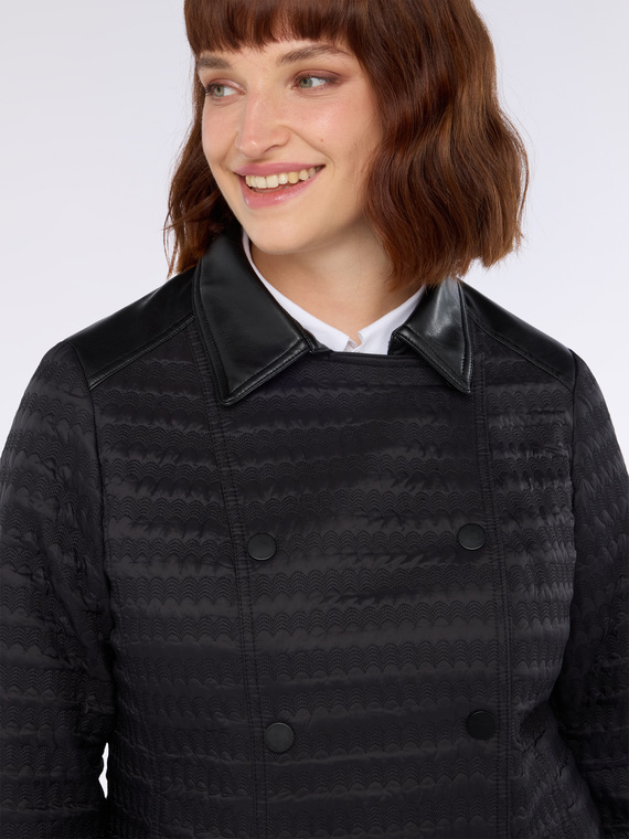 Veste crois&eacute;e effet matelass&eacute;