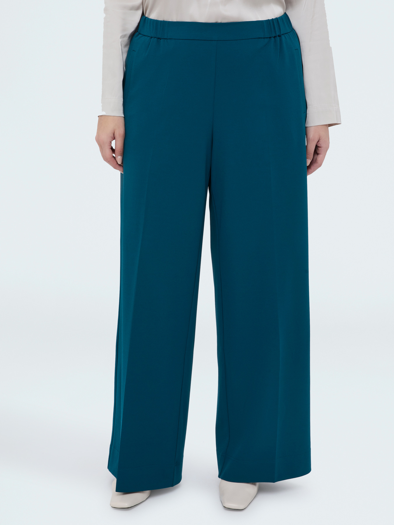 Pantaloni Wide Leg in tessuto stretch image number 2