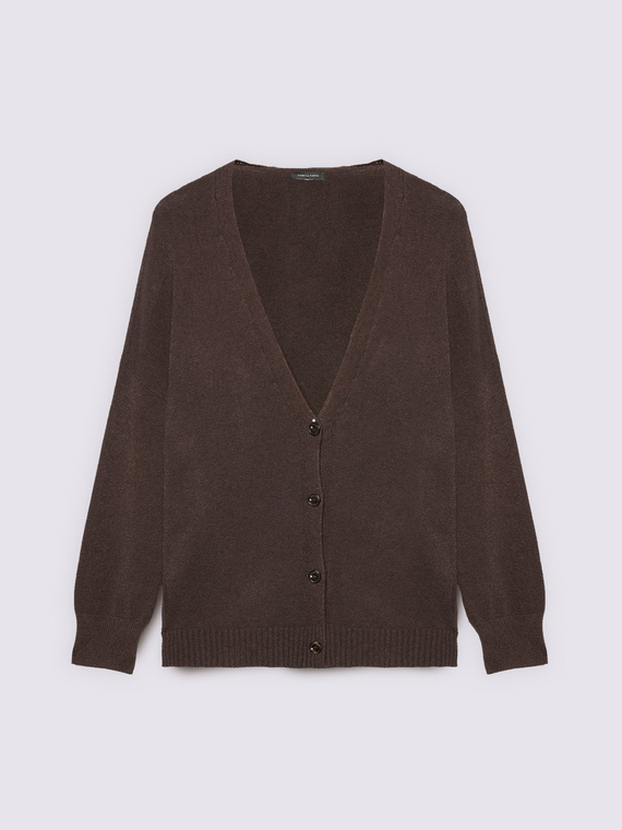 Cardigan in maglia con scollo a V