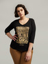 T-shirt con stampa animalier image number 0