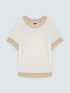 Knit t-shirt with contrasting edges image number 4