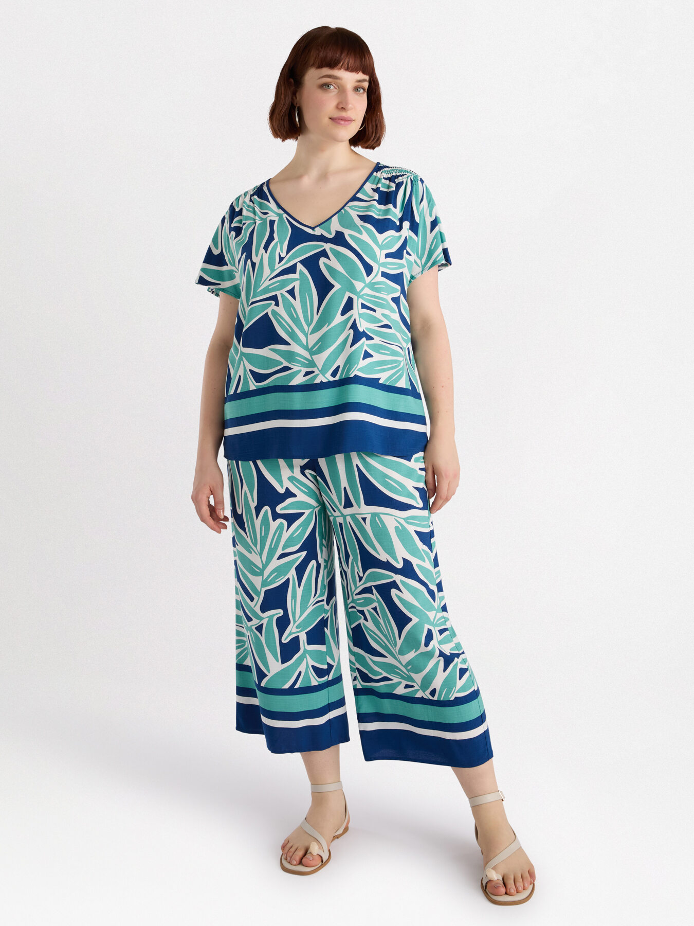 LENZING&trade; ECOVERO&trade; viscose print blouse image number 2