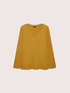 Ribbed jersey T-shirt with V-neck image number 4