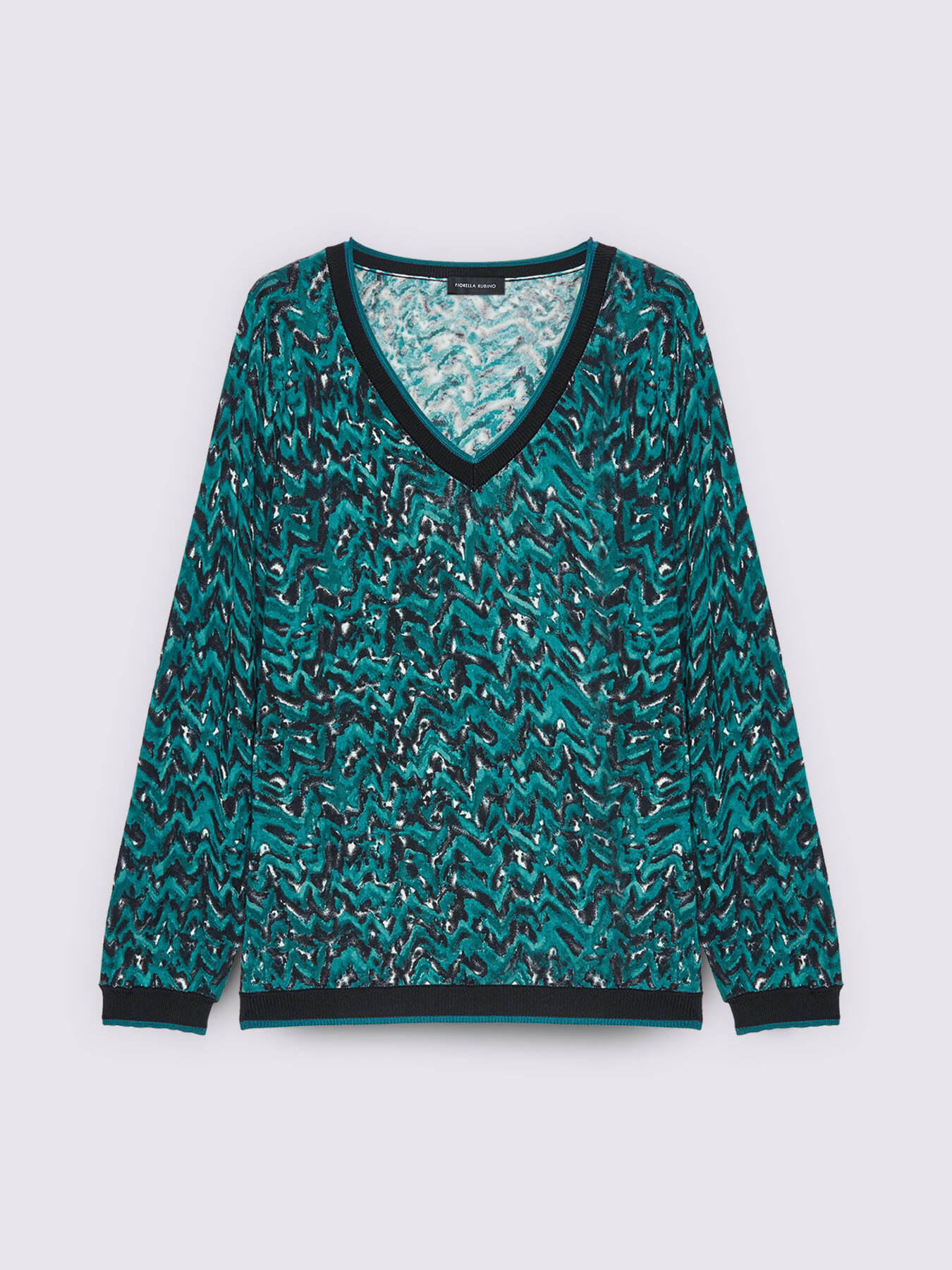 Maglia con stampa astratta image number 5