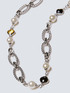 Collana lunga con perle e strass image number 1