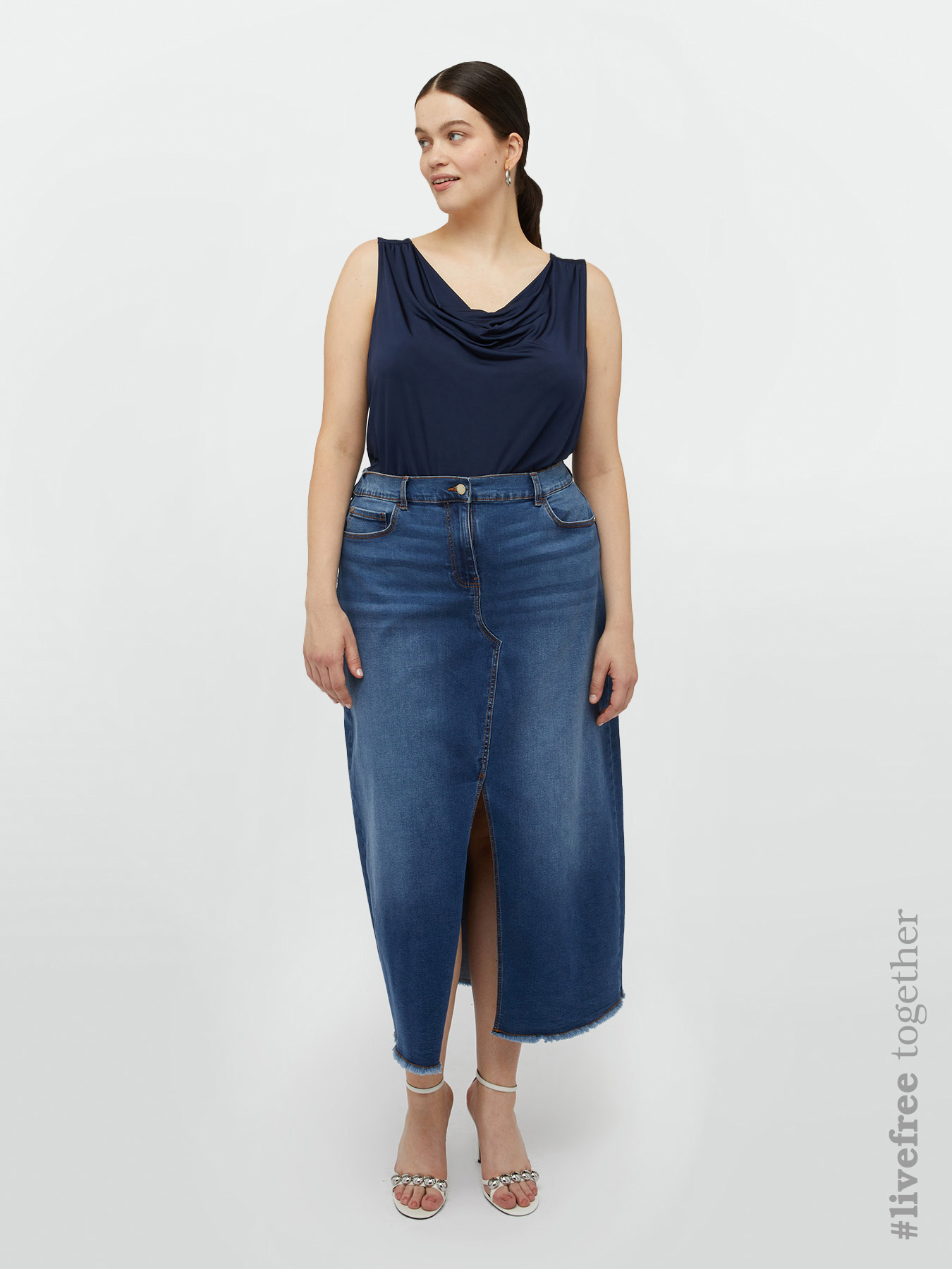 Denim skirt image number 0