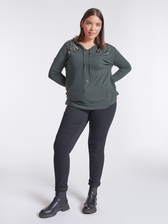 Fiorella Rubino Jeans skinny Diamante in denim stretch Donna