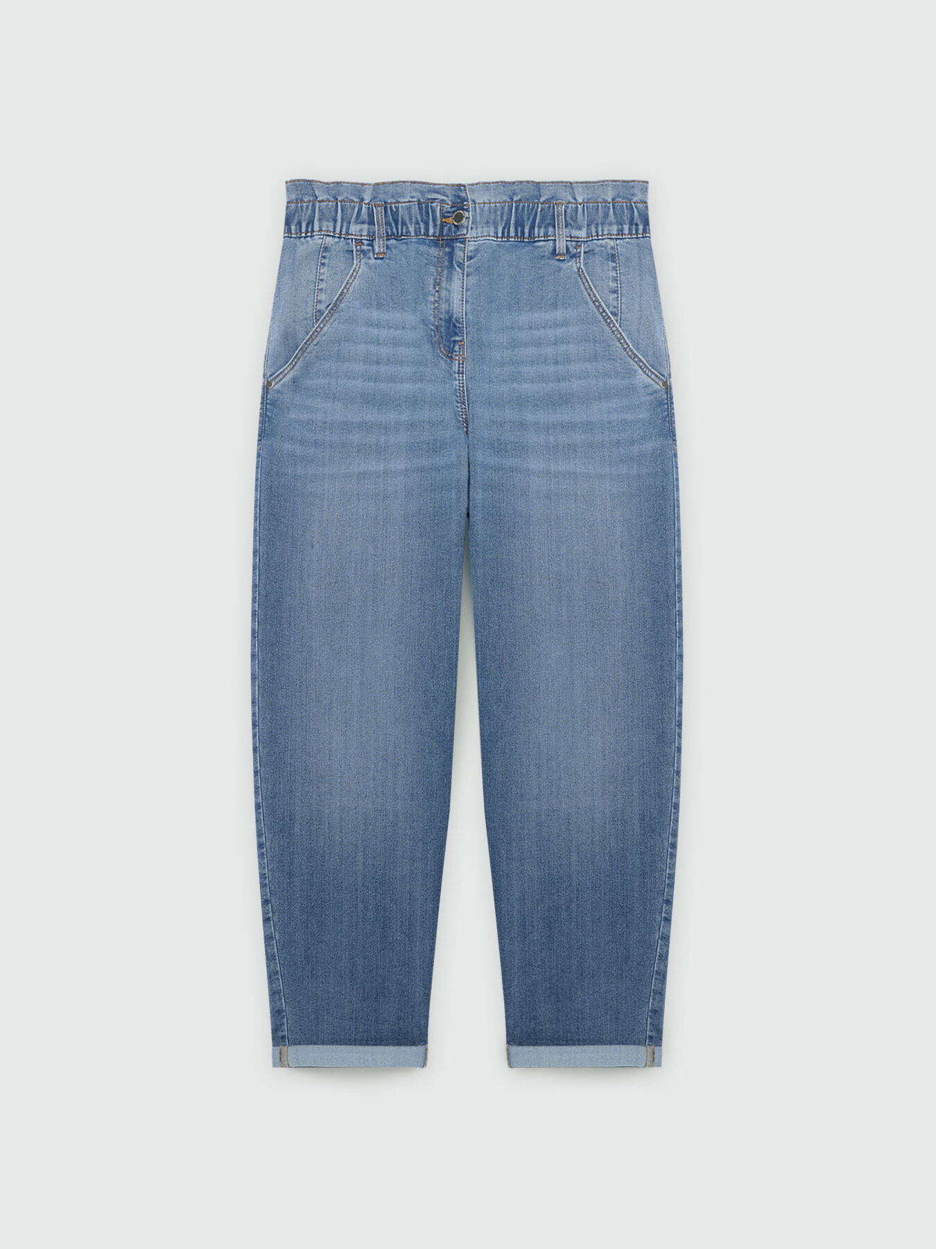 Jeans balloon lavaggio chiaro image number 4