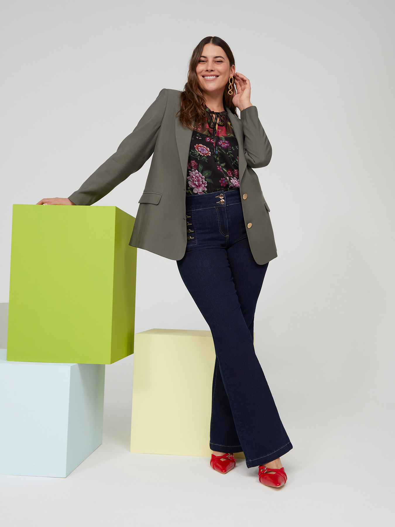 Blouse &agrave; fleurs en georgette image number 4