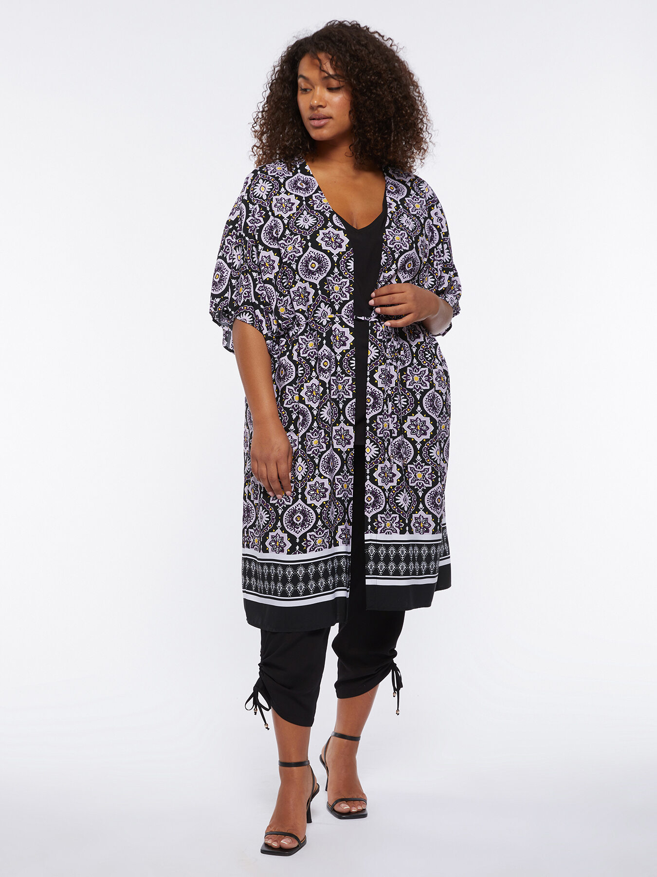 Kaftan aus Viskose mit Majolika-Druck image number 2