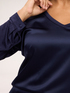 Bi-material T-shirt in satin and jersey image number 4