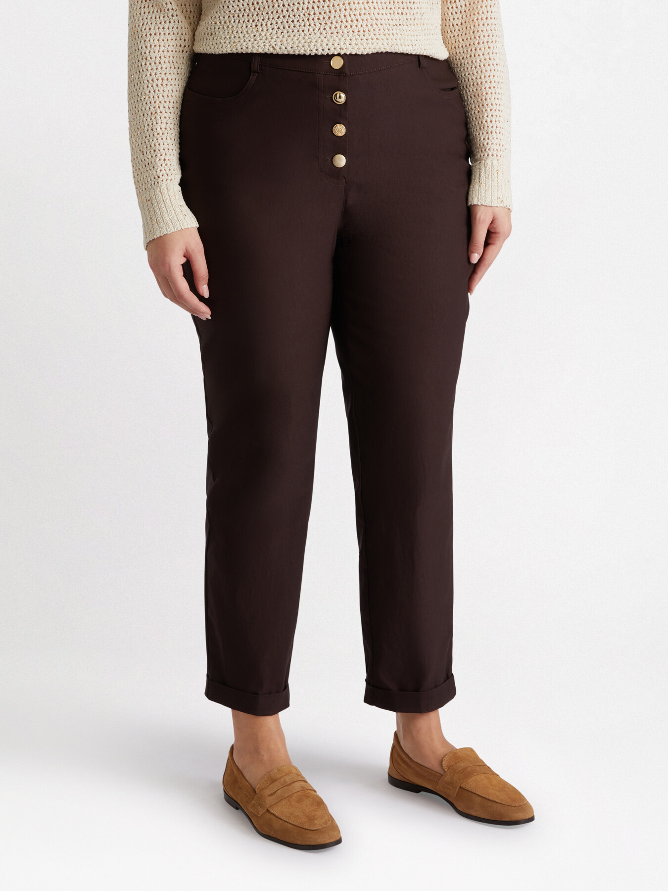 Barrel trousers with buttons image number 0