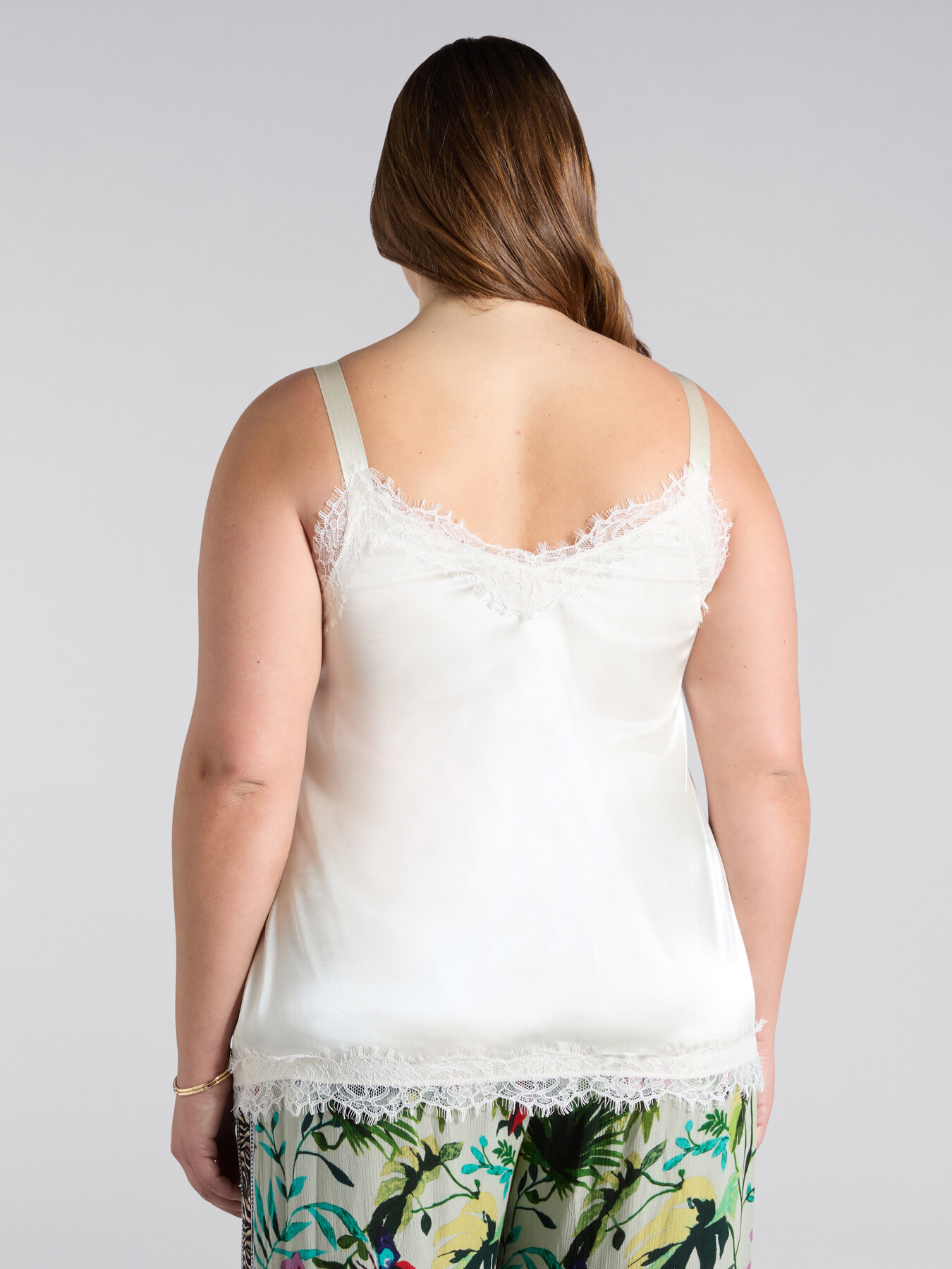 Top en satin avec dentelle image number 2