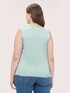 Blusa in raso stretch con drappeggio asimmetrico image number 1