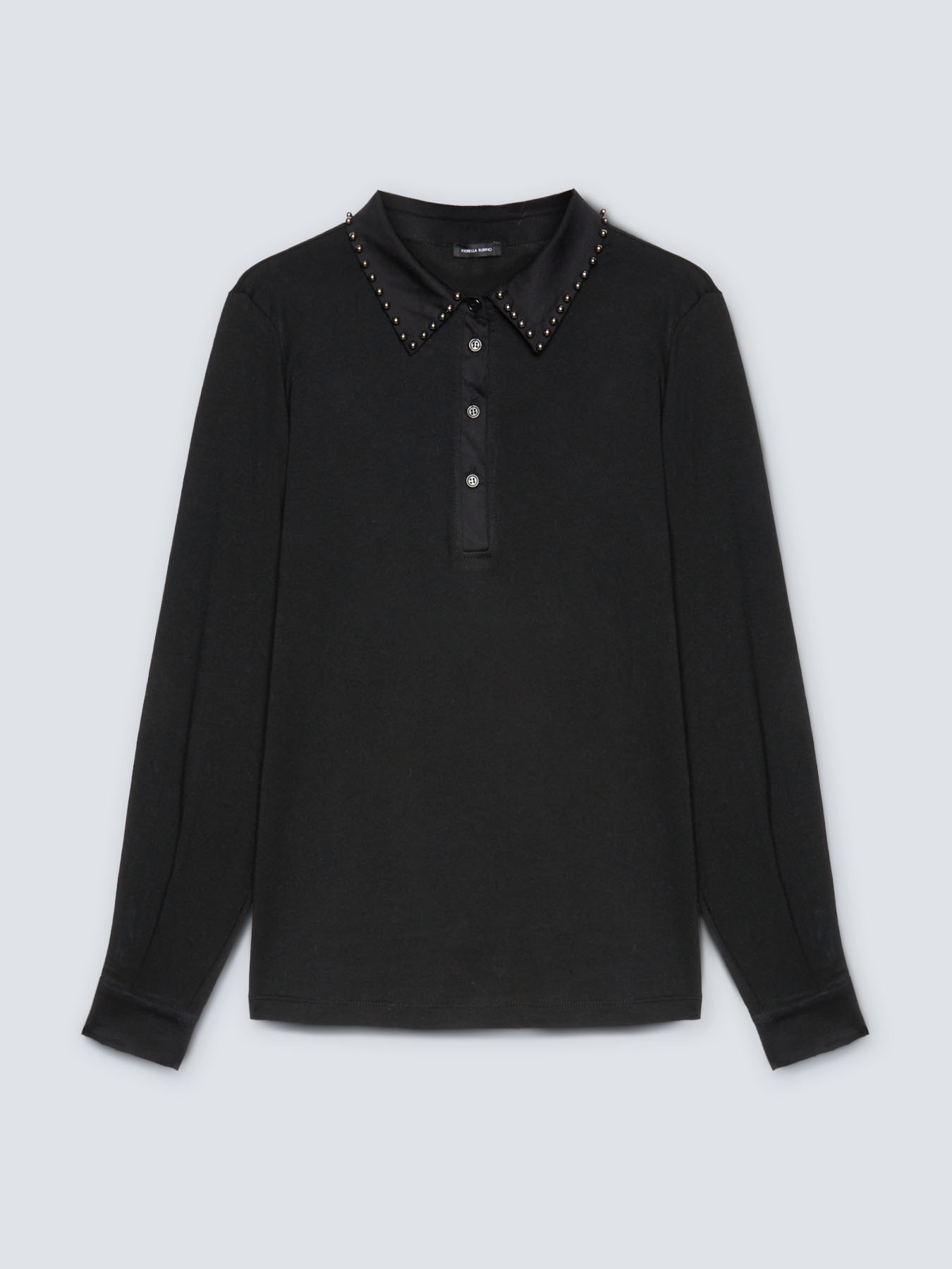 T-Shirt mit gesticktem Kragen image number 3