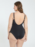 One-piece swimsuit with ruffles and side ties image number 1