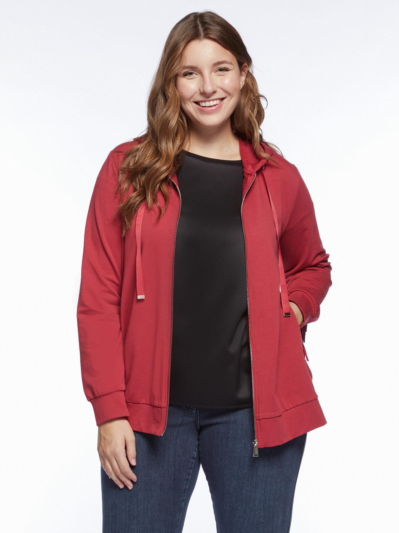 Sudadera con flecos en la parte trasera image number 0