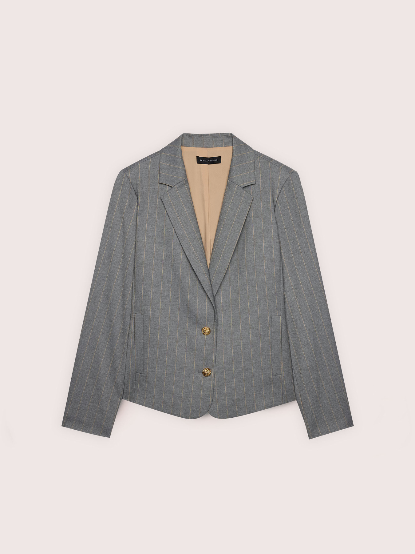 Pinstripe blazer with golden buttons image number 5