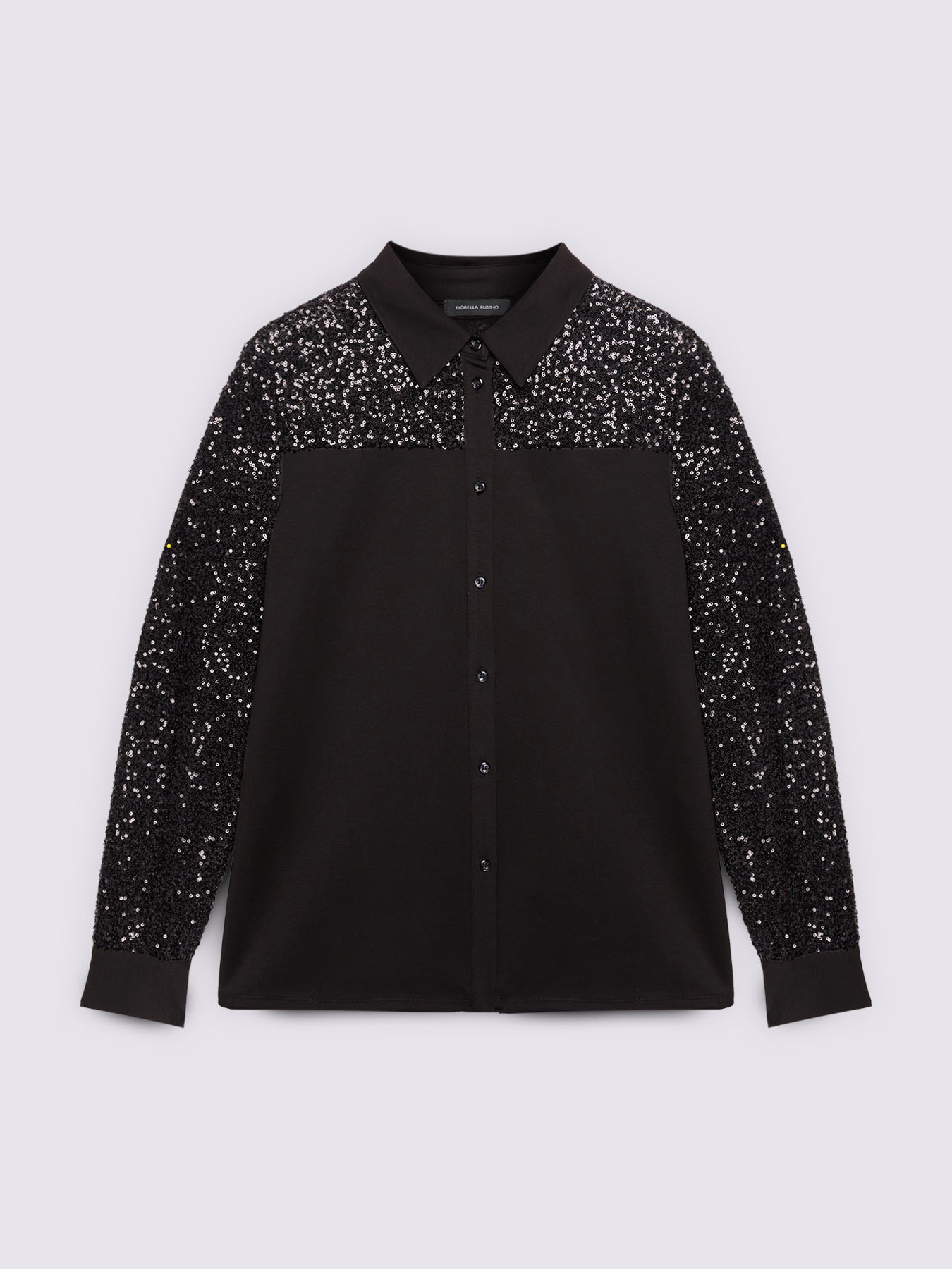 Camicia in felpa con paillettes image number 4