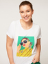 T-Shirt mit aufgedrucktem Gesicht image number 2