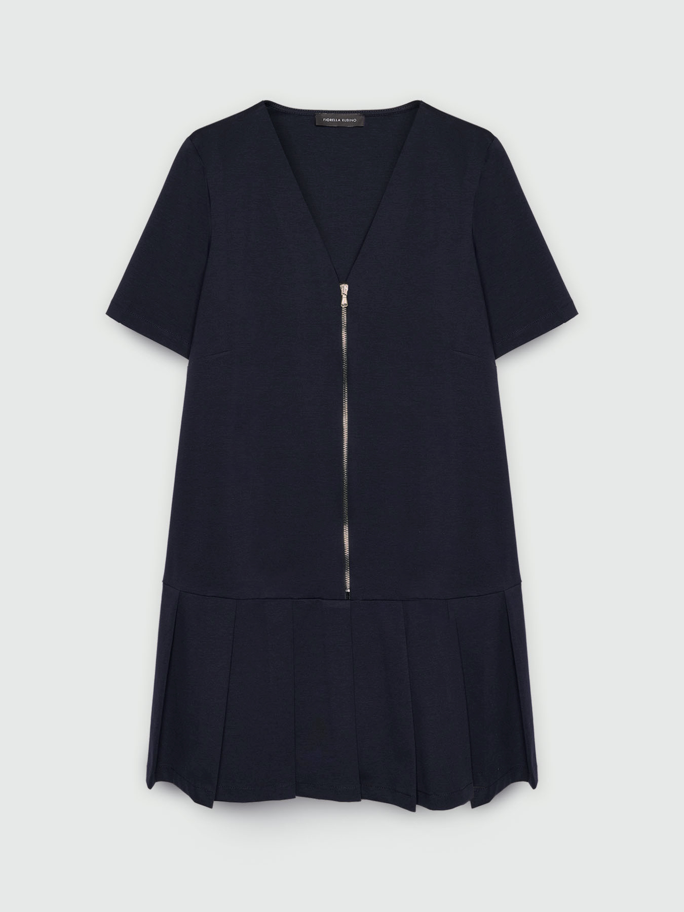 Robe courte avec zip et plis image number 4