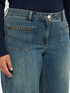 Wide leg jeans with a used effect image number 3