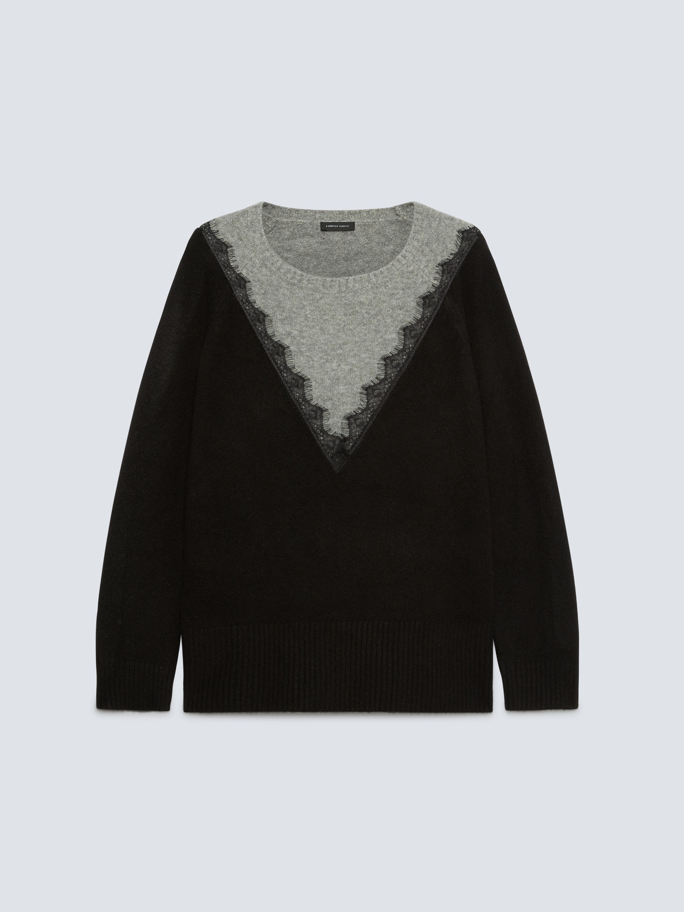 Jersey bicolor con encaje image number 4