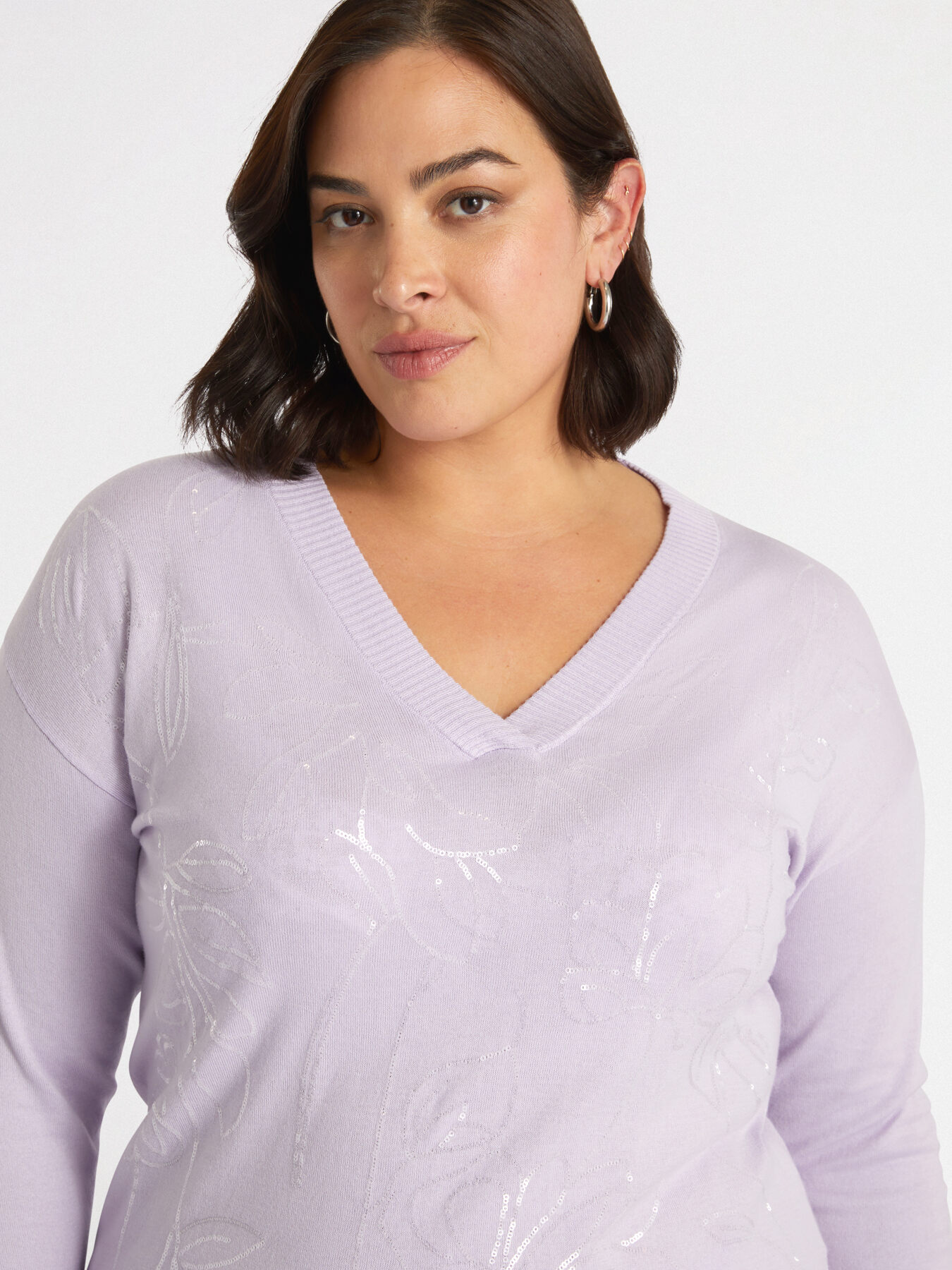 Sweater with floral embroidery image number 2