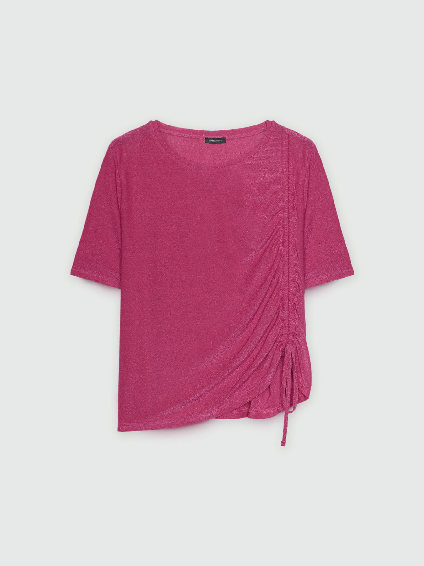 Lurex-T-Shirt mit verstellbarem Kordelzug image number 4