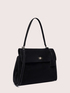 Handbag with front pocket and rigid handle image number 2