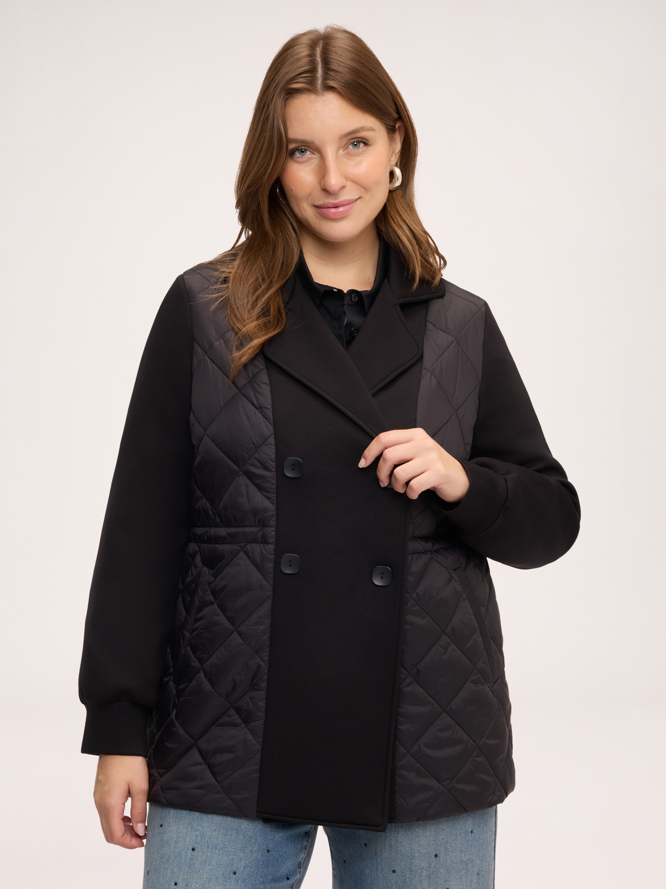 Double-breasted puffer trench coat image number 2