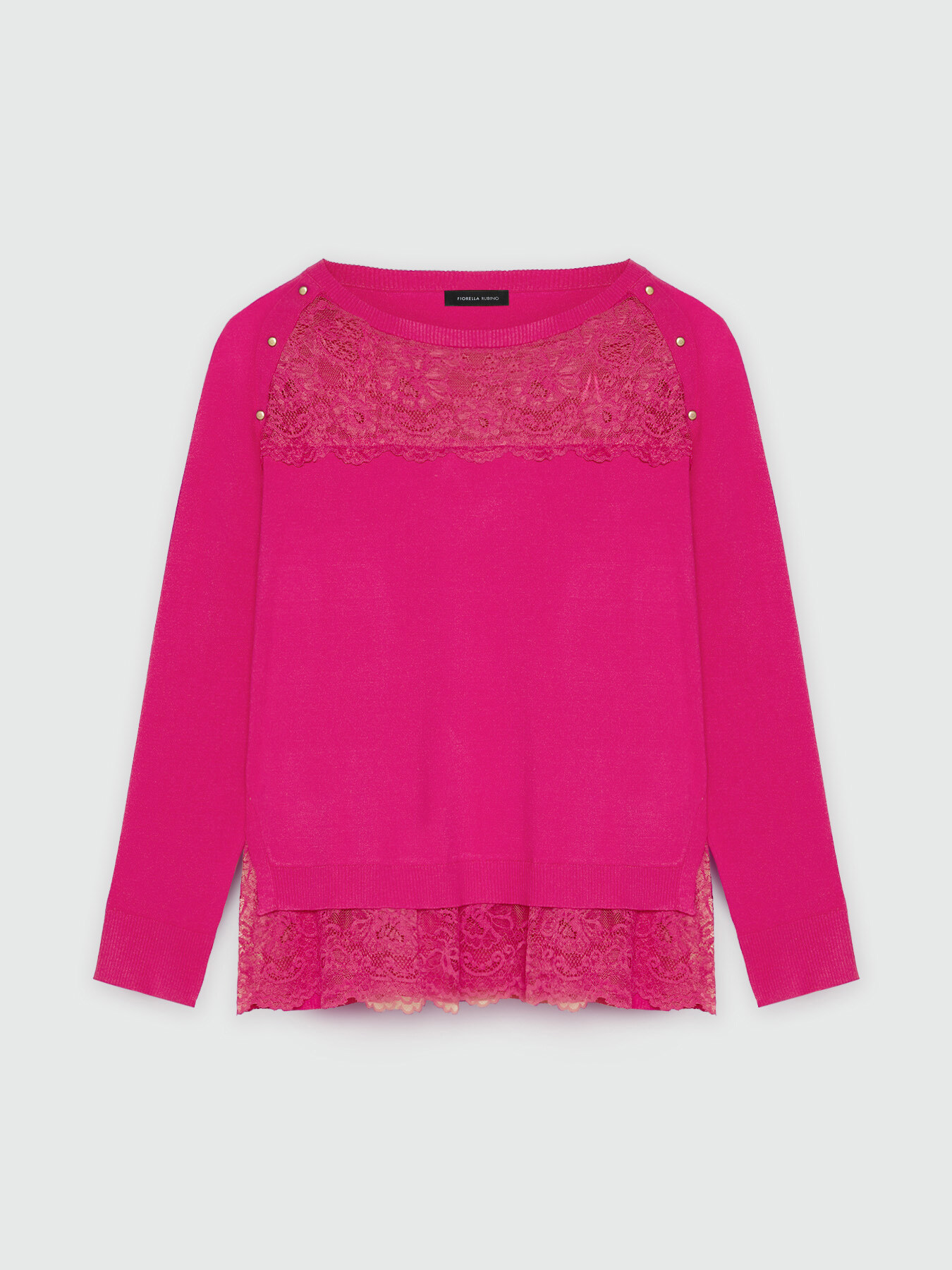 Maglia con inserti in pizzo image number 4
