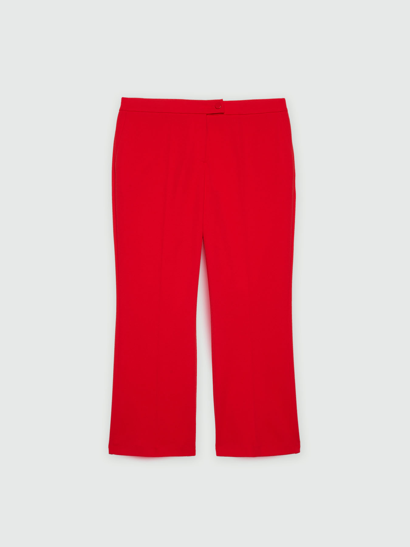 Stretch fabric kick flare trousers image number 5