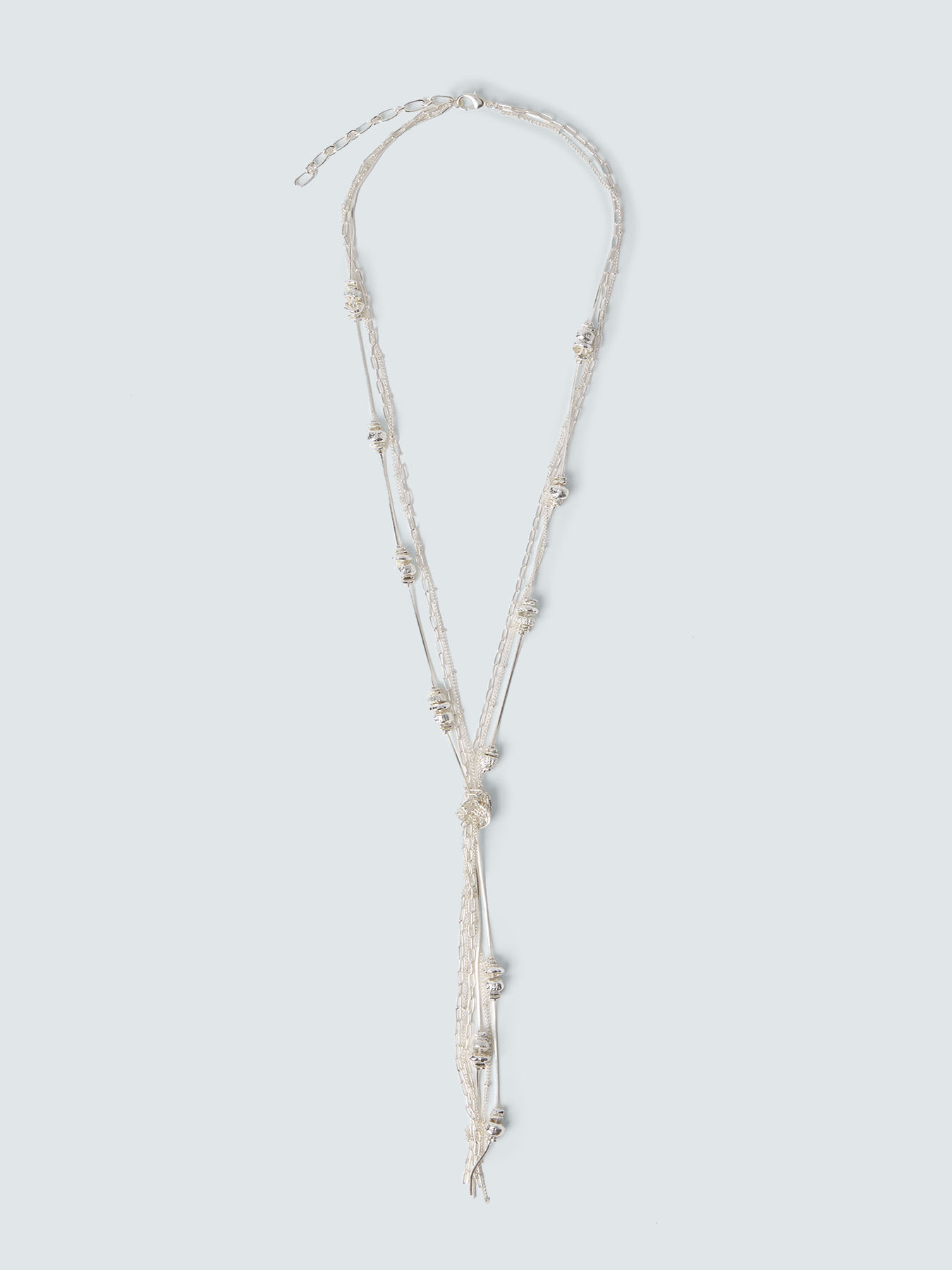 Multi-strand necklace with knots image number 1