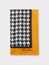 Houndstooth scarf with yellow trims image number 2