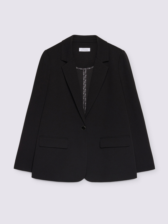 Blazer d&eacute;contract&eacute; en tissu stretch