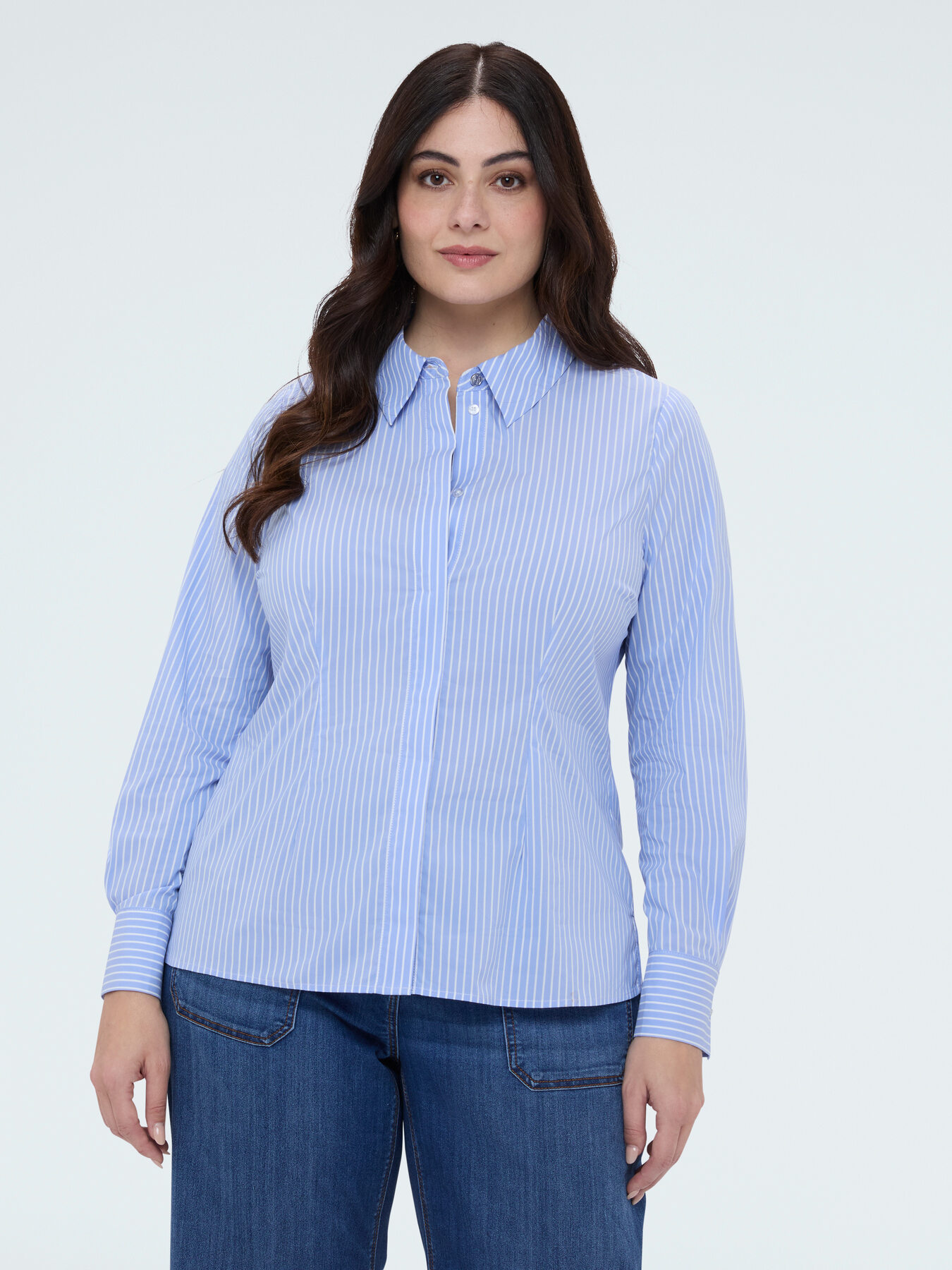 Striped cotton shirt image number 0