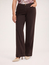 Stretch cotton flare trousers image number 2