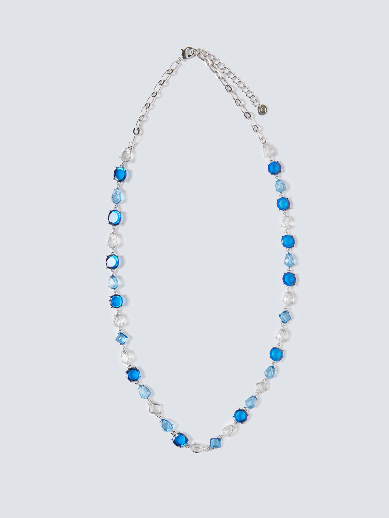 Collier avec chatons bleu clair et bleus image number 0