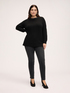 Wool-blend sweater with rhinestone embellishments image number 2