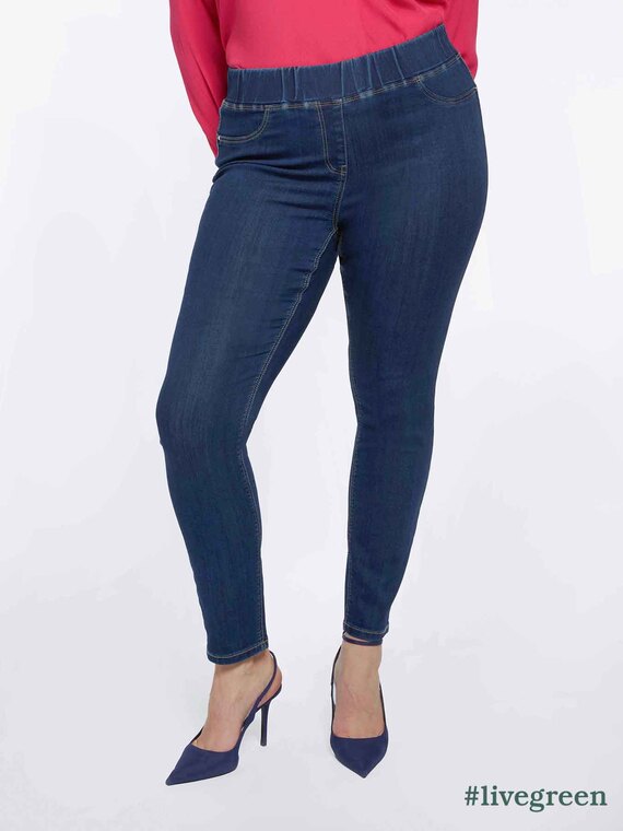 Fiorella Rubino - Jeggings Diamante Donna, Blu Taglia: 37 (46 IT)