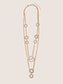 Multi-strand necklace with round charms image number 0