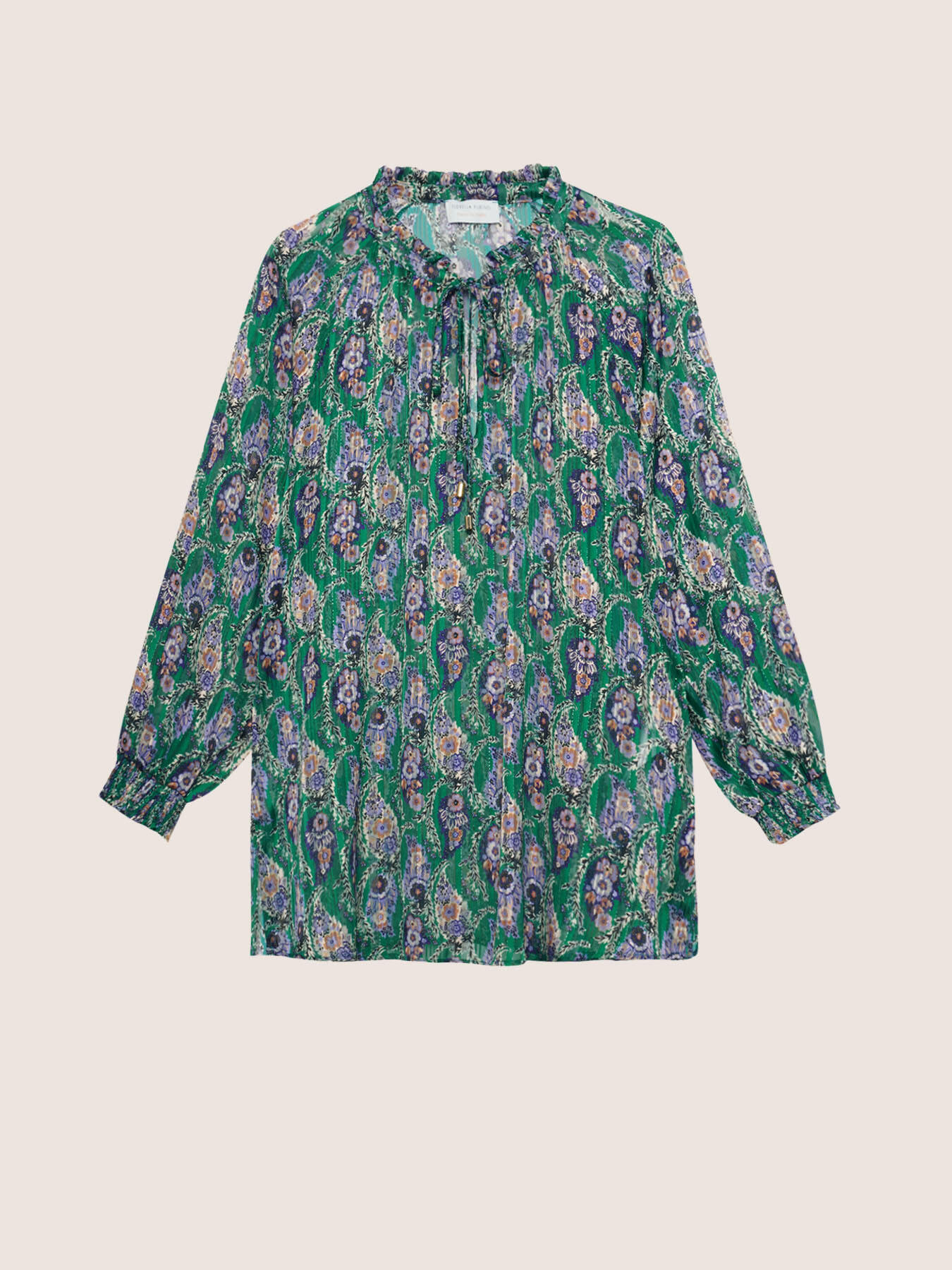 Bluse mit Kaschmir-Druck image number 3