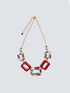 Lange Halskette mit geometrischen Anhängern image number 0